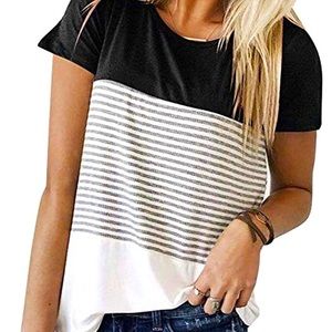 3/$29 NWT Striped Tshirt Triple Color Large